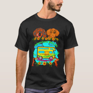 T-SHIRT DACHSHUND PET FUNNY WIENER AMOUREUX DES CHIENS AVE