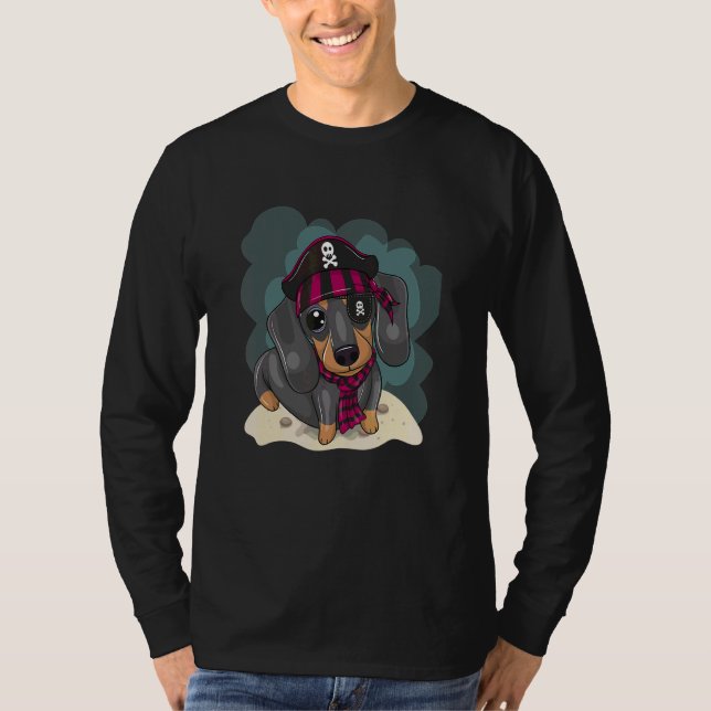 T-shirt Dachshund Pirate (Devant)