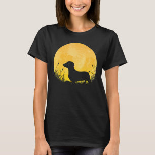T-shirt Dachshund Pleine lune Dachshund Halloween Wiener C