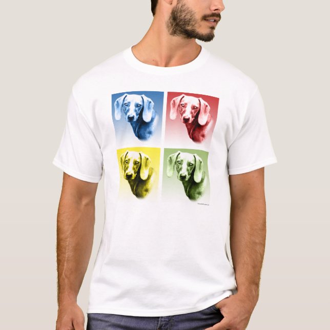 T-shirt Dachshund Pop Art (Devant)