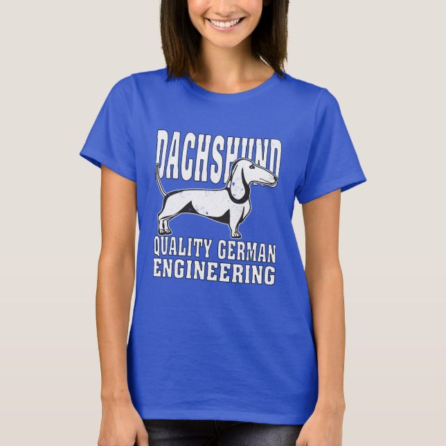 T-shirt Dachshund Qualité Allemande Ingénierie drôle (Devant)