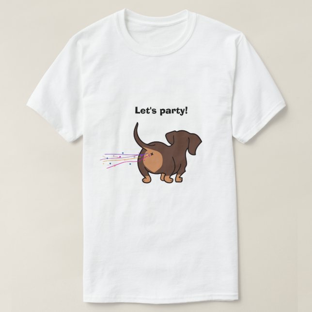 T-shirt Dachshund qui pet (Design devant)