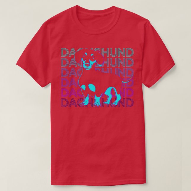 T-shirt Dachshund Retro Cadeau (Design devant)
