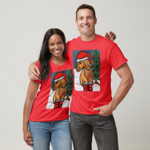 T-shirt Dachshund Rouge    