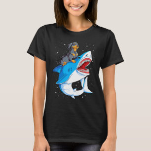 T-shirt Dachshund Shark Enfants garçons Homme Space Galaxy