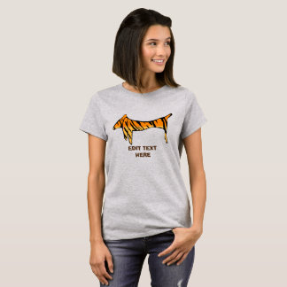 T-shirt Dachshund Tiger, modifier le texte