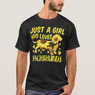 T-shirt Dachshund tournesol Weenie Chien femmes