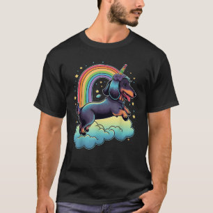 T-shirt Dachshund Unicorn sur Rainbow Unicorn Dachshund T
