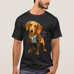 T-shirt Dachshund Weiner Chien Maman Papa Doxie Chien Coup