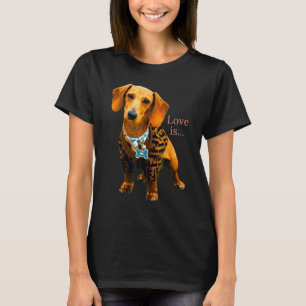 T-shirt Dachshund Weiner Chien Maman Papa Doxie Chien Coup