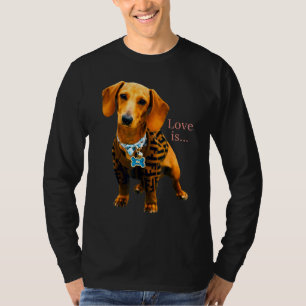 T-shirt Dachshund Weiner Chien Maman Papa Doxie Chien Coup