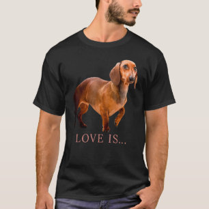 T-shirt Dachshund Weiner Chien Maman Papa Doxie Chien Coup