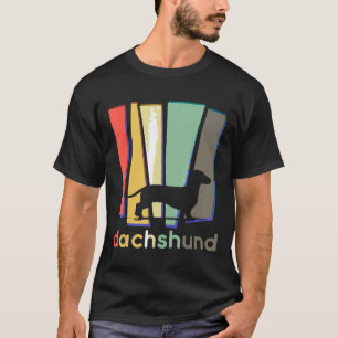 T-shirt Dachshund Weiner Chien Vintage Rétro Mère Papa Cad