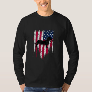 T-shirt Dachshund Weiner Drapeau américain 4 juillet