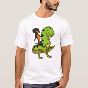 T-shirt Dachshund Wiener Chien équitation Rex Dinosaur Hom