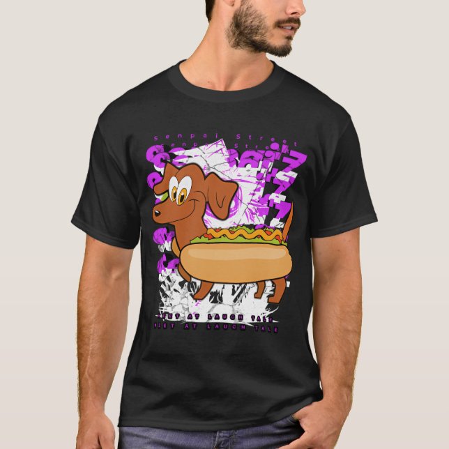 T-shirt Dachshund Wiener Saucisse Chien Sweater Hommes Fem (Devant)