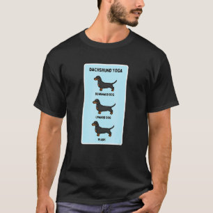 T-shirt Dachshund Yoga Silly Pet Propriétaire Planche de p