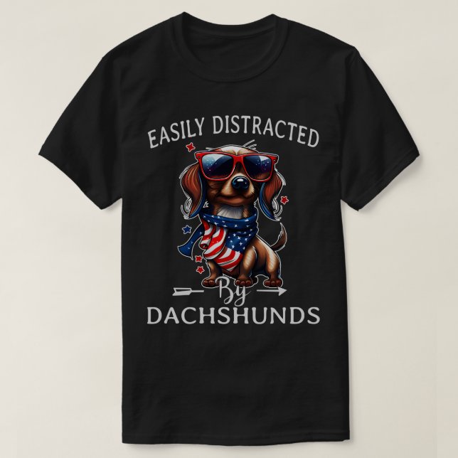 T-shirt Dachshunds mignons 1 (Design devant)