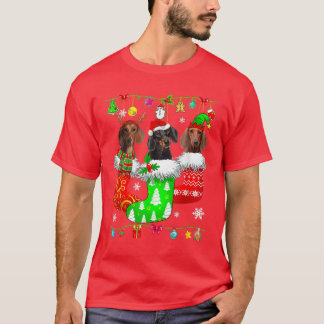 T-shirt Dachshunds Noël À Stockage Dachshund Xmas O