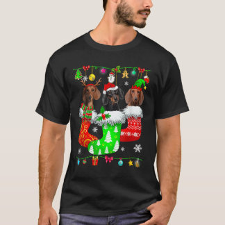 T-shirt Dachshunds Noël À Stockage Dachshund Xmas O