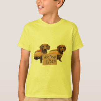 T-shirt Dachshunds vendus comme hot dogs