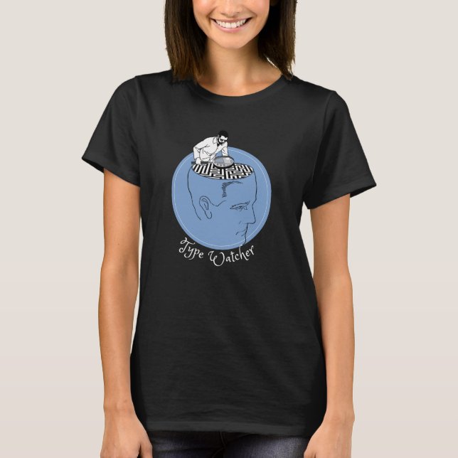 T-shirt Dactylographiez l'observateur, types de (Devant)