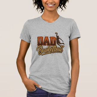 T-shirt Dad Basketball Vintage Engraving Shirt Design_1