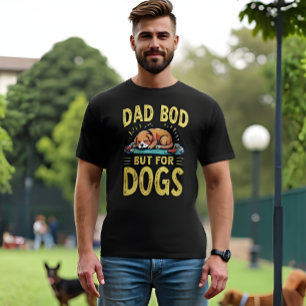 T-shirt DAD BOD mais pour Chiens Fun Retro