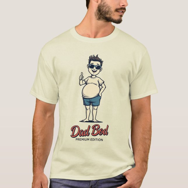 T-shirt Dad Bod Premium Edition – Funny Retro Shirt (Devant)