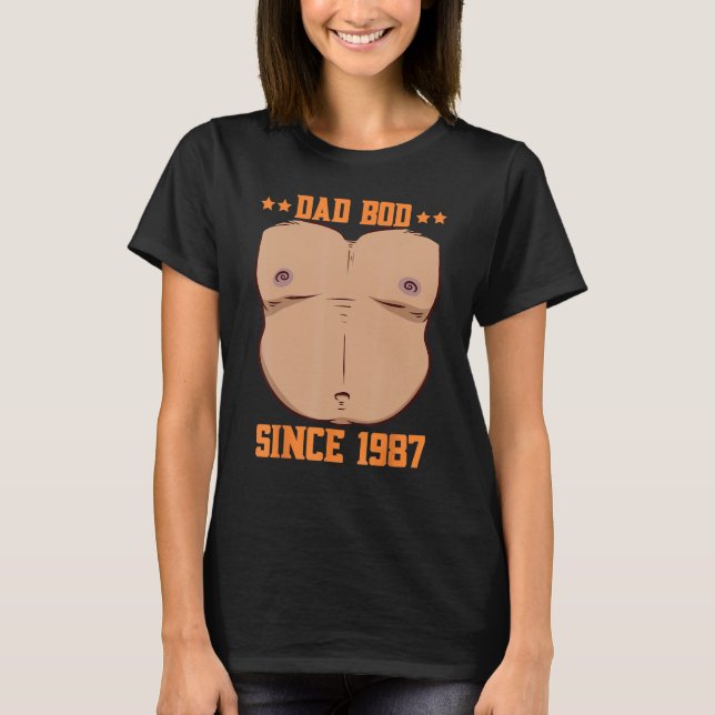 T-shirt Dad Bod Since 1987 Father s Day Beer Belly (Devant)
