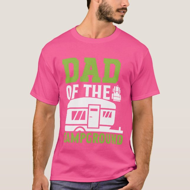 T-shirt Dad Camper Camp Lover Campfire Funny Camping Fathe (Devant)