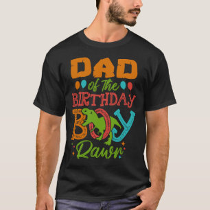 T-shirt DAD De L'Anniversaire Garçon Rawr Dinosaur
