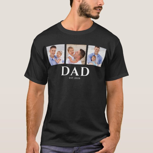 T-shirt Dad Established Modern Black 3 Photo (Devant)