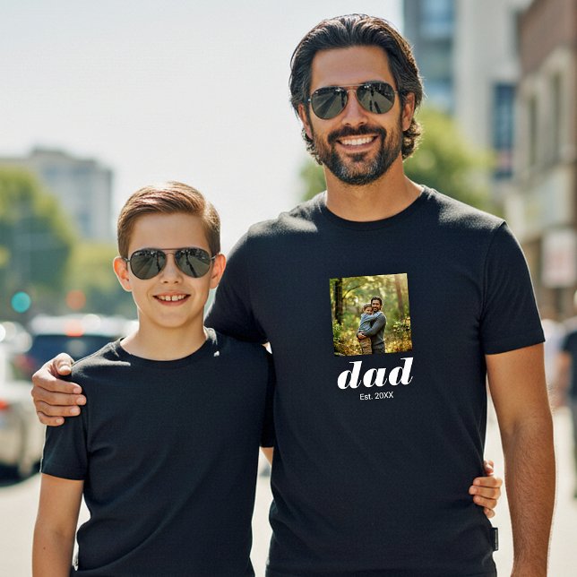 T-shirt Dad Established Photo Father's Day (Créateur téléchargé)