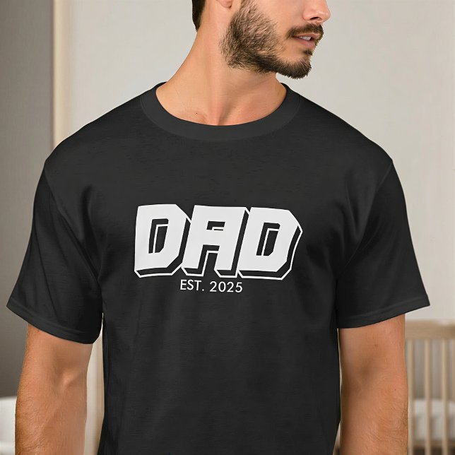 T-Shirt Dad Établit 2025 Typographie Gras (Créateur téléchargé)