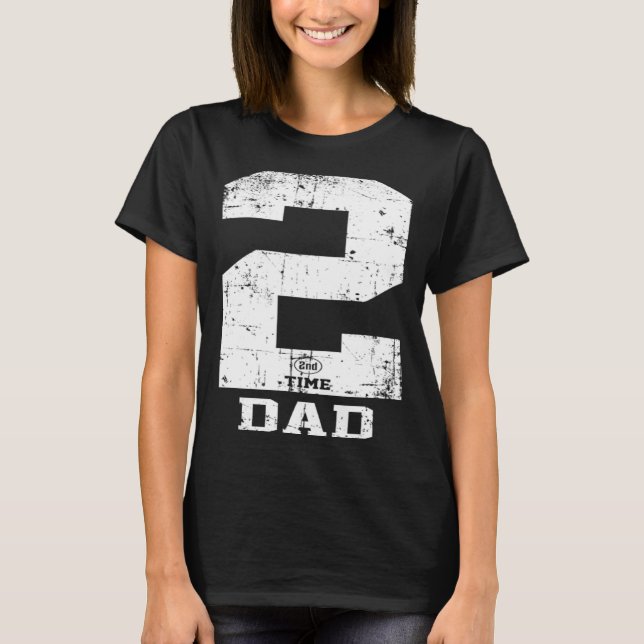 T-shirt Dad Expecting second time baby number 2 announceme (Devant)