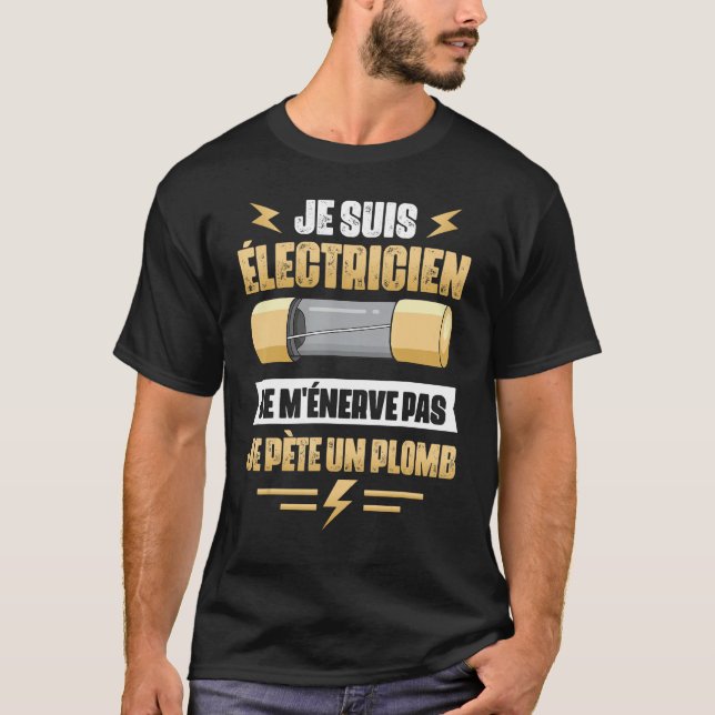 T-shirt Dad  Fathers Day Electrician  Idea (Devant)