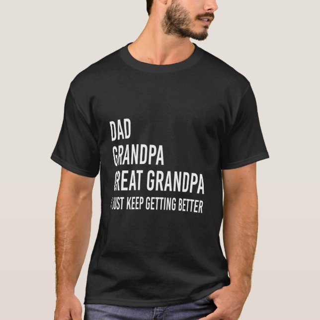 T-shirt Dad Grandpa Great Grandpa Fathers Day From Grand (Devant)