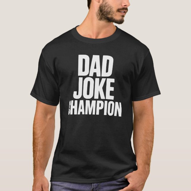 T-shirt Dad Joke Champion – Minimal Stacked Text (Devant)