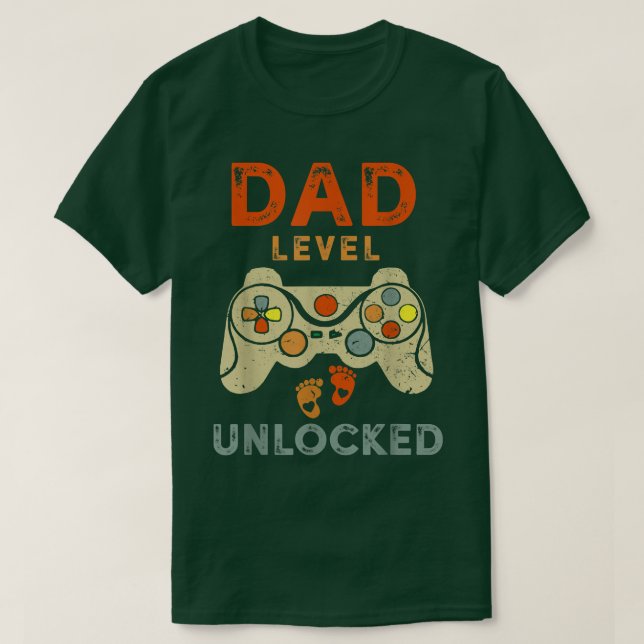 T-shirt Dad Level Unlocked New Dad Father Pregnancy Announ (Design devant)