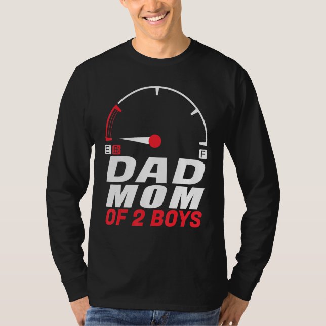 T-shirt Dad Mom of 2 Boys   from Son Father's Day Mothers  (Devant)