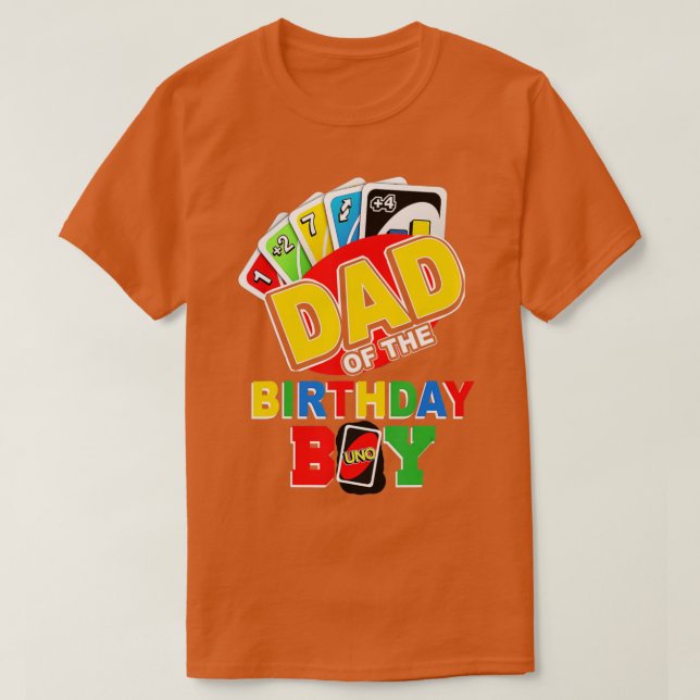 T-shirt Dad of the Birthday Boy  Uno Daddy Papa Father 1st (Design devant)