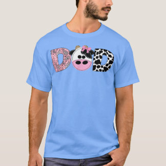 T-shirt Dad of The Birthday For Girl Cow Farm Birthday Cow