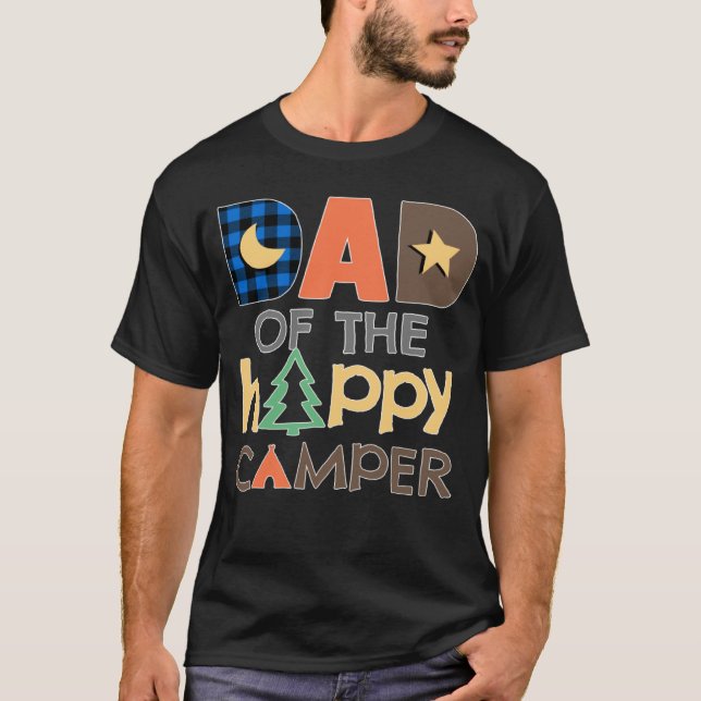 T-shirt Dad of The Happy Camper  Camping Trip Daddy Father (Devant)