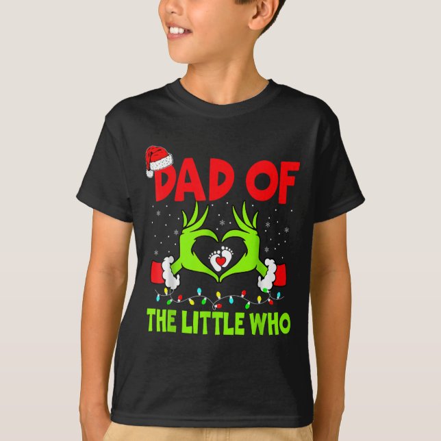 T-shirt Dad Of The Little Who Funny Christmas Pregnancy An (Devant)