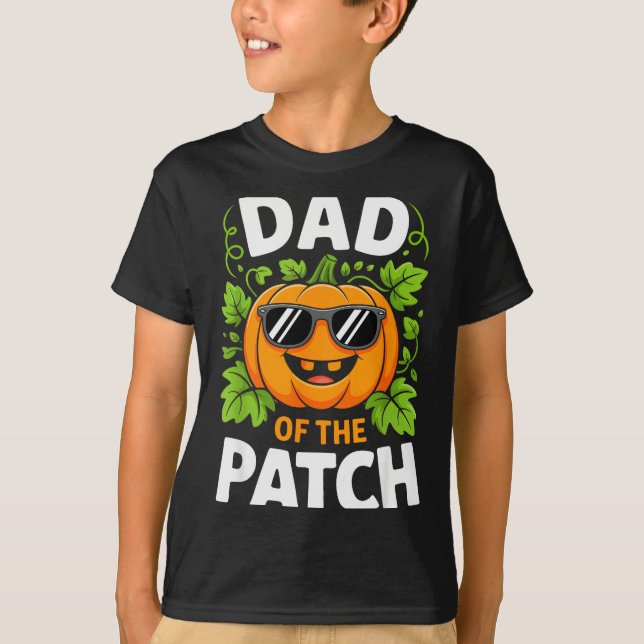 T-shirt Dad Of The Patch Shirt Halloween Men Daddy Pumpkin (Devant)