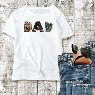 T-shirt DAD Photo personnalisée   Amateur de chien   Papa 