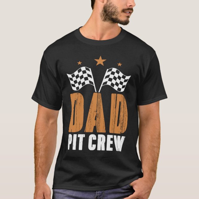 T-shirt Dad Pit Crew Wheel Tracks Race Brake Luxurious Rac (Devant)
