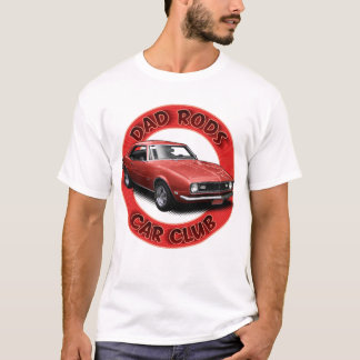 T-Shirt Dad Rods Car Club Camaro Rouge