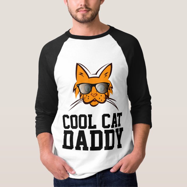 T-shirt DAD T-Shirts, COOL CAT DAD (Devant)